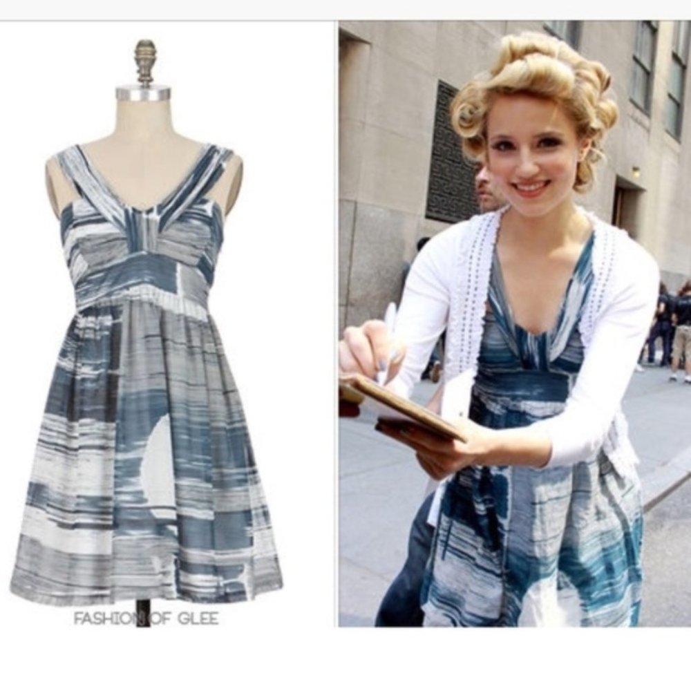 Anthropologie SINE Stormy Seascape Dress